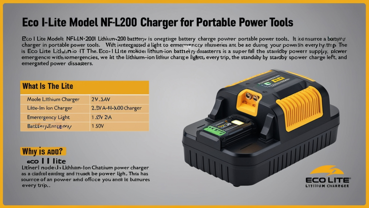 Eco I Lite Model NF-L200 Lithium Ion Charger