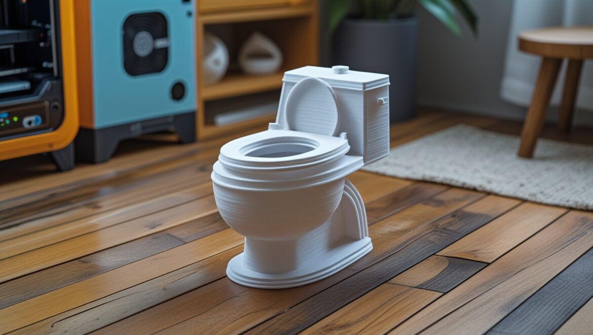 A mini toilet for a mini Bambu Lab A1