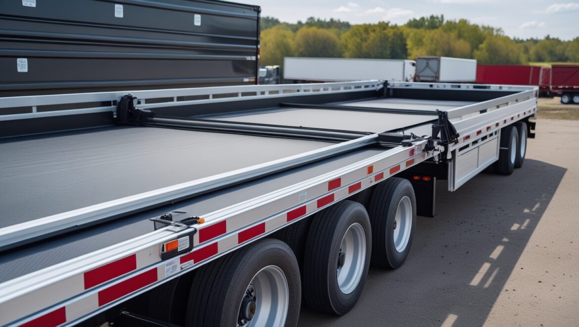 Flatbed Rolling Tarp System w/ air Closure Locking System