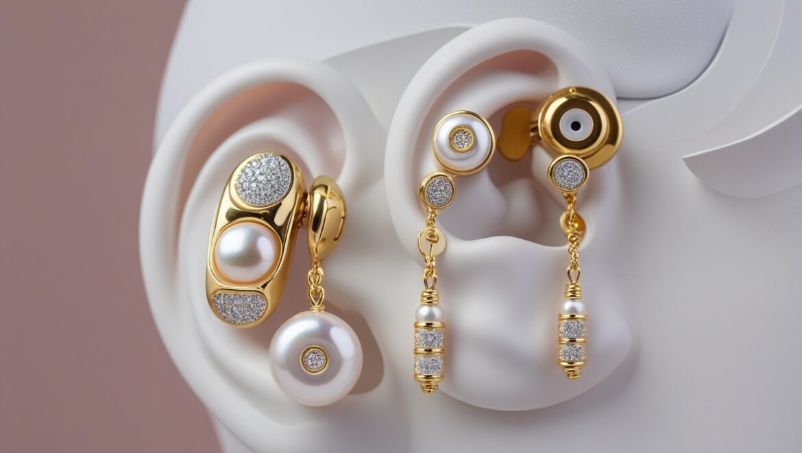 Smartech Gold Nova H1 Audio Clip-On Earrings